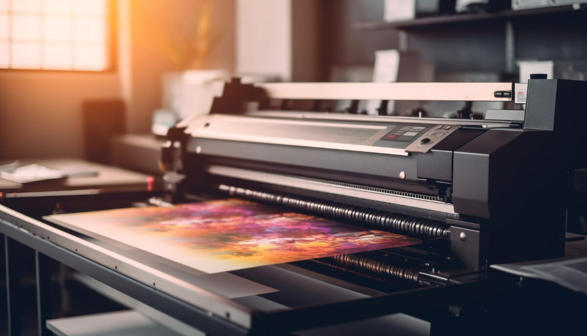 Digital offset printer. Image by vecstock